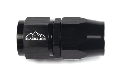 - 10 AN (10AN AN10) фитинг прямой 20 серия Cutter Style, BLACKROCK LAB ЧЁРНЫЙ, A10-001-2BK