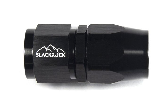- 10 AN (10AN AN10) фитинг прямой 20 серия Cutter Style, BLACKROCK LAB ЧЁРНЫЙ, A10-001-2BK