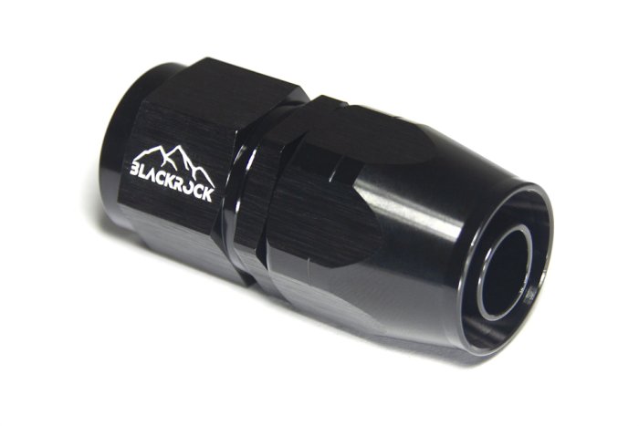- 10 AN (10AN AN10) фитинг прямой 20 серия Cutter Style, BLACKROCK LAB ЧЁРНЫЙ, A10-001-2BK