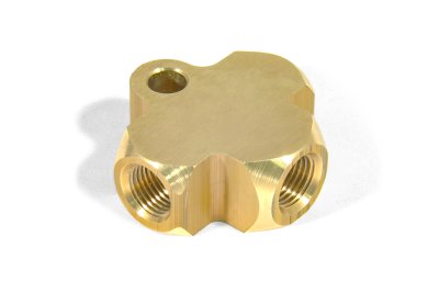 Тройник М-М-М (M10x1-M10x1-M10x1) female прямой конус бронза, T03-127