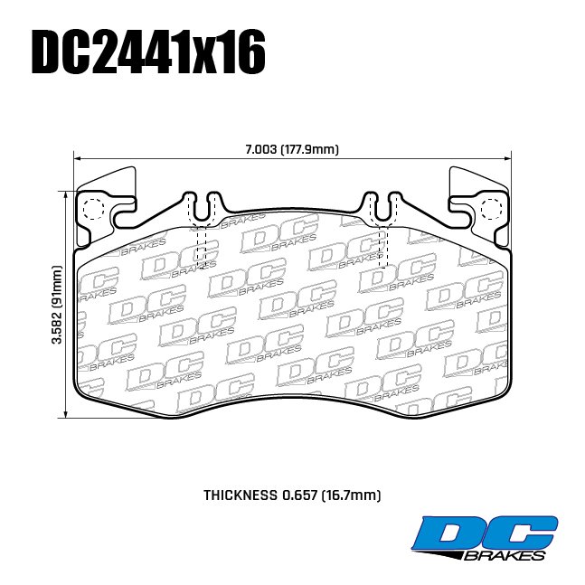 Колодки тормозные DC2441E16 DC Brakes RT.2 перед MB AMG A45, A45S W177 2019-> ; AMG GLA45, GLA45S