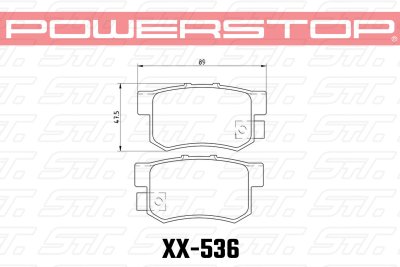 Колодки тормозные 17-536 PowerStop Z17 задние HONDA; SUZUKI Swift III