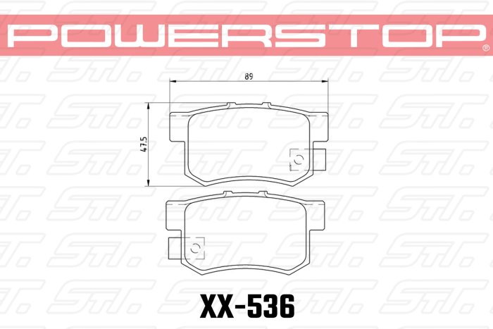 Колодки тормозные 17-536 PowerStop Z17 задние HONDA; SUZUKI Swift III