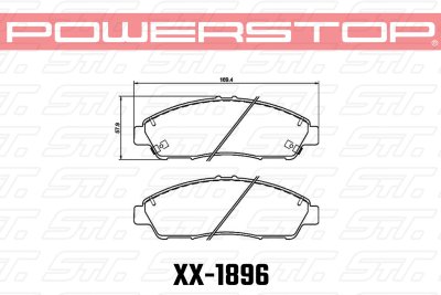 Колодки тормозные 23-1896 PowerStop Z23 передние Honda Pilot; Cadillac XT5; XT6; Chevrolet Travers
