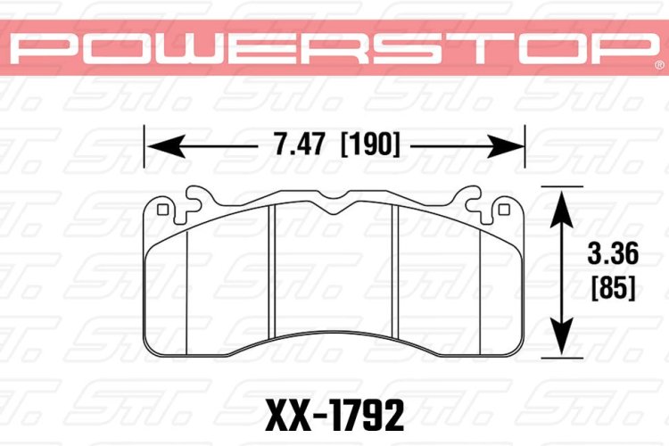 Колодки тормозные 26-1792 PowerStop Z26 передние FORD MUSTANG BREMBO PACKAGE 2015->