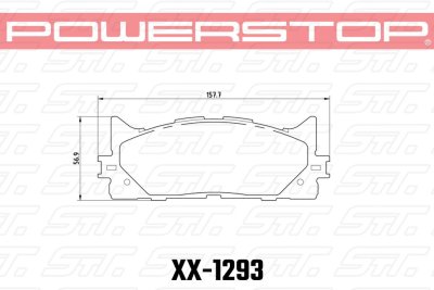 Колодки тормозные 23-1293 PowerStop Z23 передние TOYOTA CAMRY 2007-2018