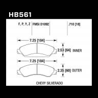 Колодки тормозные HB561B.710 - Колодки тормозные HB561B.710