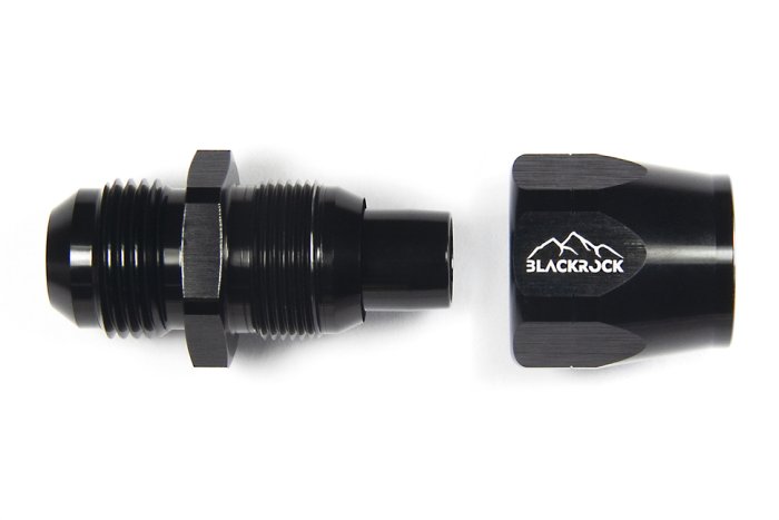 - 10 AN (10AN AN10) фитинг прямой ПАПА, BLACKROCK LAB ЧЁРНЫЙ, A10-001-MA6BK