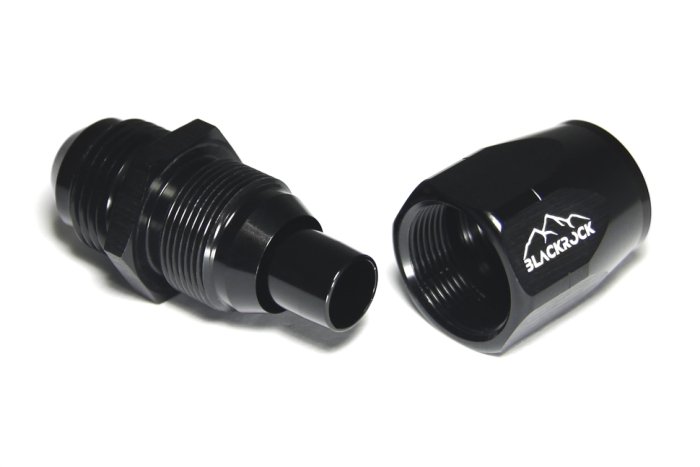 - 10 AN (10AN AN10) фитинг прямой ПАПА, BLACKROCK LAB ЧЁРНЫЙ, A10-001-MA6BK