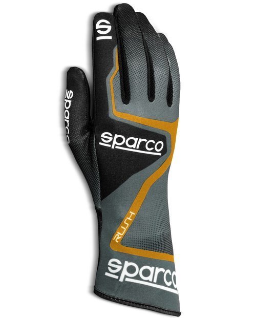 Перчатки для картинга SPARCO RUSH, серый/оранжевый, размер 08, 00255608GRAF