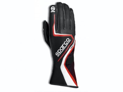 Перчатки для картинга SPARCO RECORD, черный/красный, размер 08, 00255508NRRS