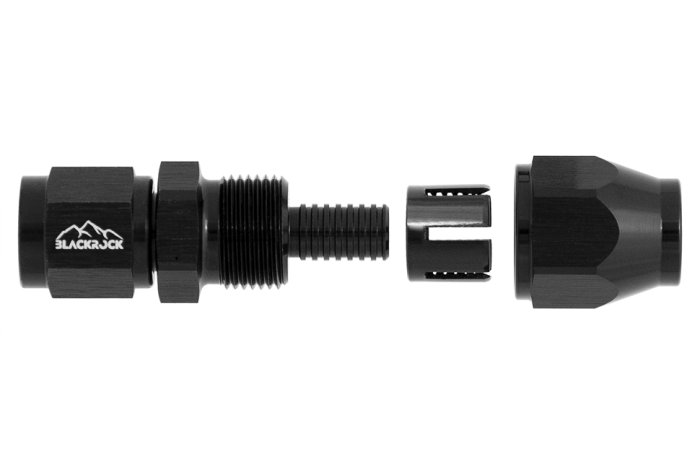 - 4 AN (4AN AN4) фитинг прямой K90 серия, BLACKROCK LAB ЧЁРНЫЙ, K04-001-9BK