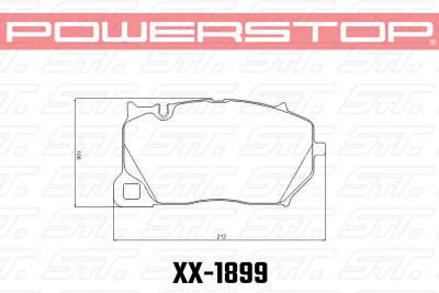 Колодки тормозные 23-1899 PowerStop Z23 передние под AKEBONO 10pot; PORSCHE CAYENNE 20&quot; 2018-&gt; 