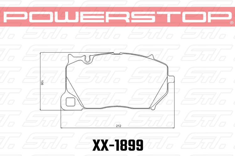 Колодки тормозные 23-1899 PowerStop Z23 передние под AKEBONO 10pot; PORSCHE CAYENNE 20" 2018-> 