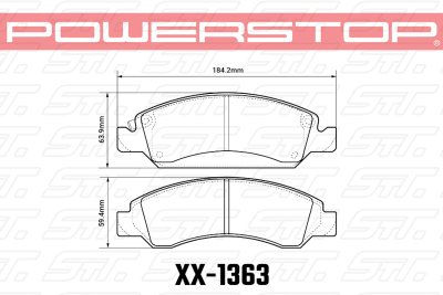 Колодки тормозные 23-1363 PowerStop Z23 передние Cadillac Escalade, Chevrolet TAHOE 2015-2020