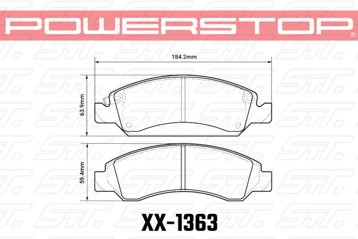 Колодки тормозные 23-1363 PowerStop Z23 передние Cadillac Escalade, Chevrolet TAHOE 2015-2020
