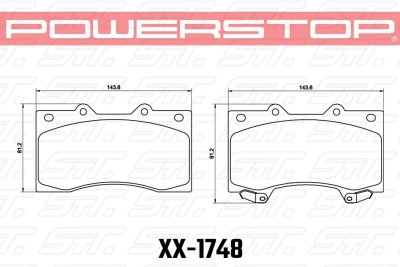 Колодки тормозные 36-1748 PowerStop Z36 передние INFINITI QX56 2007-13 ; NISSAN PATROL 2010-> 
