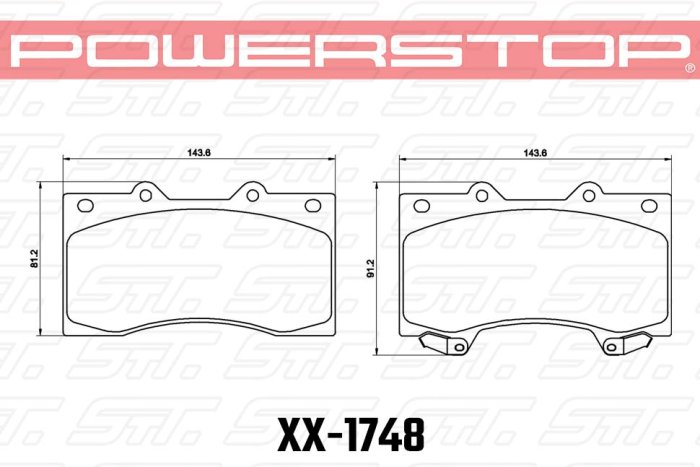 Колодки тормозные 36-1748 PowerStop Z36 передние INFINITI QX56 2007-13 ; NISSAN PATROL 2010-> 