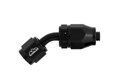 - 4 AN (4AN AN4) фитинг 45°, K90 серия, BLACKROCK LAB ЧЁРНЫЙ, K04-045-9BK