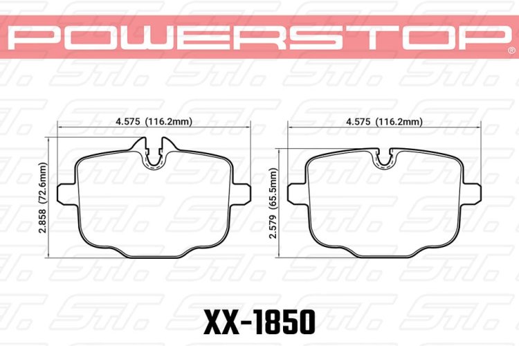 Колодки тормозные 26-1850 PowerStop Z26 задние BMW M3 G80; M4 G82; M5 F10; M6 F12; X5