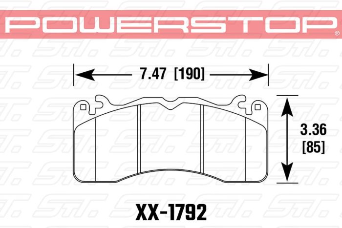Колодки тормозные 36-1792 PowerStop Z36 передние FORD MUSTANG BREMBO PACKAGE 2015->