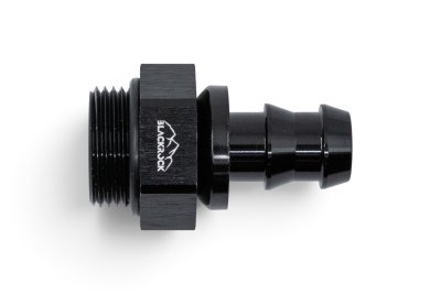 - 8 AN (8AN AN8) фитинг прямой ПАПА M22 x 1,5 mm, PUSH FIT серия BLACKROCK LAB P08-001-M22BK