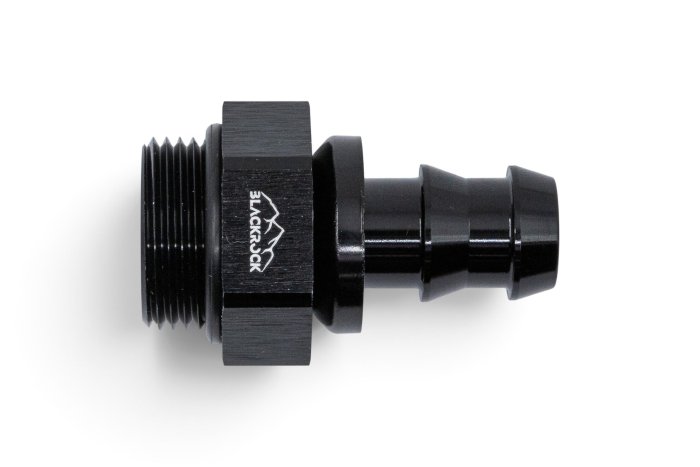 - 8 AN (8AN AN8) фитинг прямой ПАПА M22 x 1,5 mm, PUSH FIT серия BLACKROCK LAB P08-001-M22BK