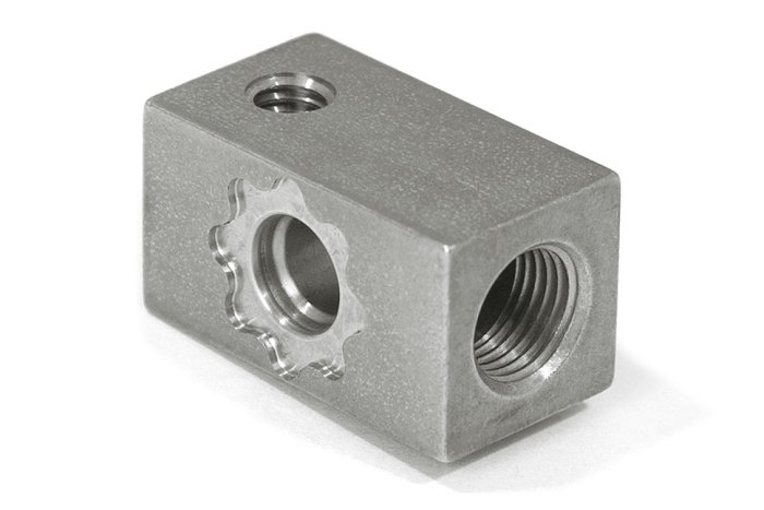 Тройник ABS Goodridge 2 х adapter crimp,- M10*1mm (обратный конус)  крепеж отв. 6mm, D-03 ABS-001AT