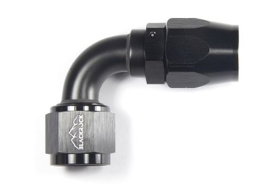 - 10 AN (10AN AN10) фитинг 90°, 20 серия Cutter Style, BLACKROCK LAB ЧЁРНЫЙ, A10-090-2BK