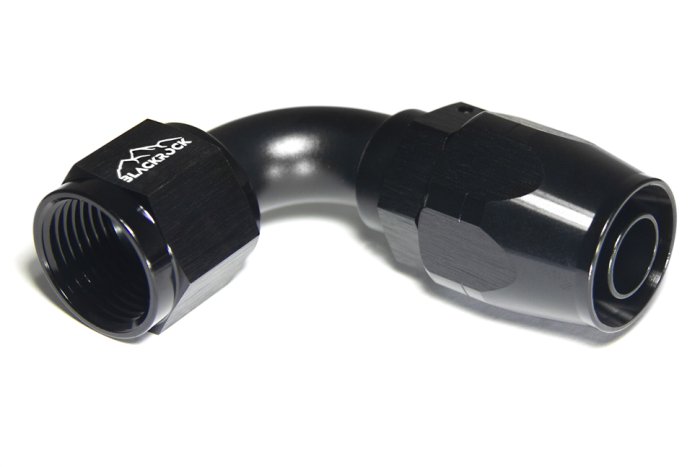 - 10 AN (10AN AN10) фитинг 90°, 20 серия Cutter Style, BLACKROCK LAB ЧЁРНЫЙ, A10-090-2BK