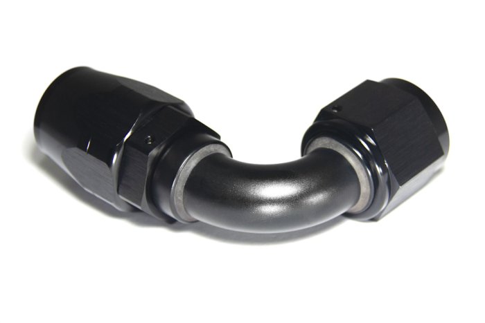 - 10 AN (10AN AN10) фитинг 90°, 20 серия Cutter Style, BLACKROCK LAB ЧЁРНЫЙ, A10-090-2BK