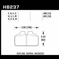 Колодки тормозные HB237D.625 HAWK ER-1 - Колодки тормозные HB237D.625 HAWK ER-1