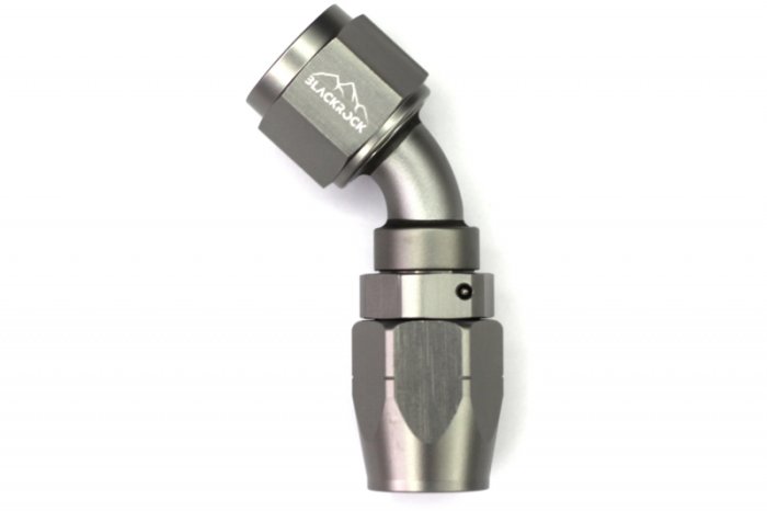- 8 AN (8AN AN8) фитинг 45°, 20 серия Cutter Style, BLACKROCK LAB A08-045-2Ti