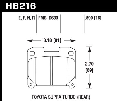 Колодки тормозные HB216B.590