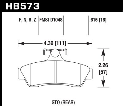 Колодки тормозные HB573B.615