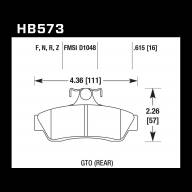 Колодки тормозные HB573B.615 - Колодки тормозные HB573B.615