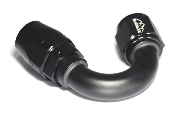 - 10 AN (10AN AN10) фитинг 150°, 20 серия Cutter Style, BLACKROCK LAB ЧЁРНЫЙ, A10-150-2BK