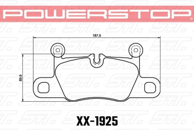 Колодки тормозные 26-1925 PowerStop Z26 задние Porsche 911 992; 911 991; CAYENNE Turbo