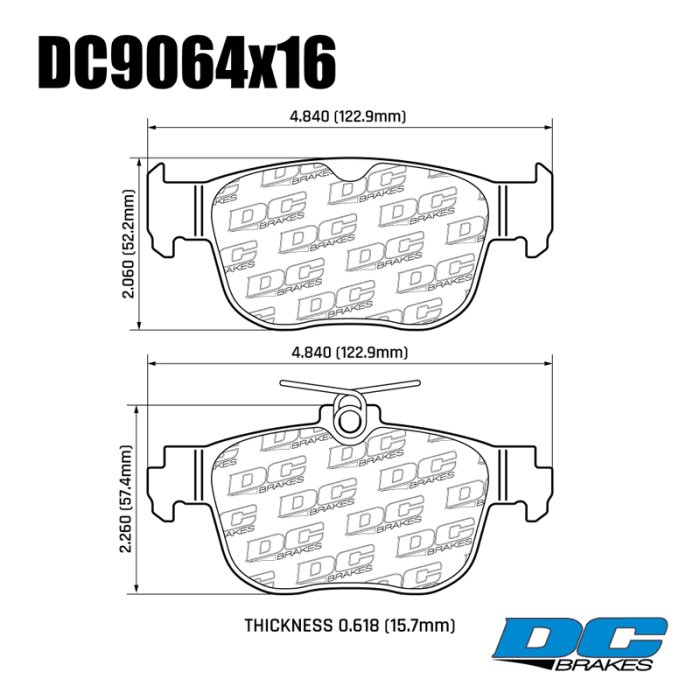 Колодки тормозные DC9064P16 DC Brakes Street STR.S+ задние GOLF VIII; A3; CUPRA FORMENTOR