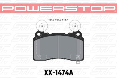 Колодки тормозные 23-1474A PowerStop Z23 передние TESLA S; Corvette 2014-&gt; ; Camaro 2010-&gt;