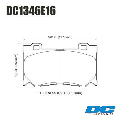 Колодки тормозные DC1346E16 DC Brakes RT.2 передние INFINITI FX50/FX37/G37/ Nissan 370Z
