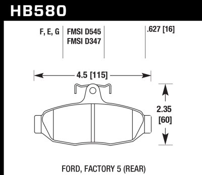 Колодки тормозные HB580B.627