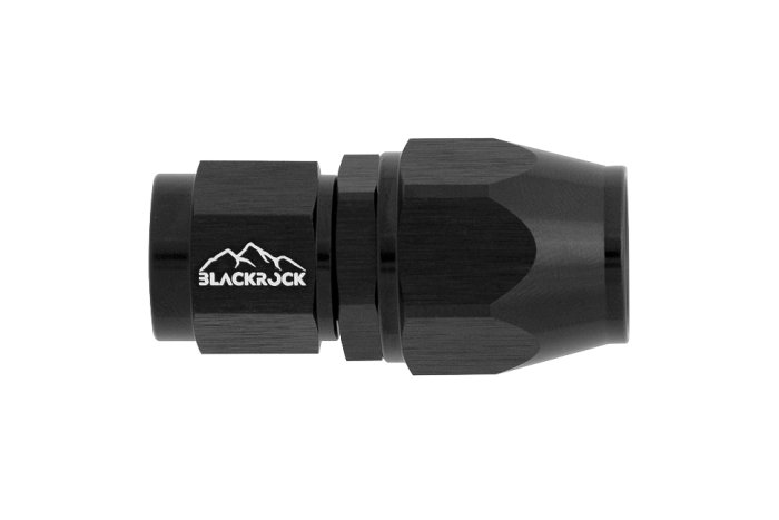 - 6 AN (6AN AN6) фитинг прямой K90 серия, BLACKROCK LAB ЧЁРНЫЙ, K06-001-9BK