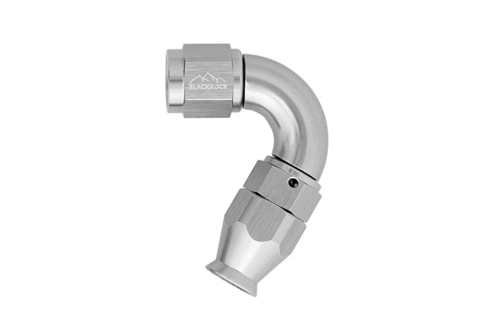 - 4 AN (4AN AN4) фитинг 120° D-04 Full Flow BLACKROCK LAB T04-120-3Ti под тефлоновый шланг