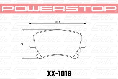Колодки тормозные 23-1018 PowerStop Z23 задние VAG A6 C5, C6; A4 B6, B7;