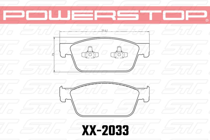Колодки тормозные 23-2033 PowerStop Z23 передние VW MULTIVAN T5; T6;