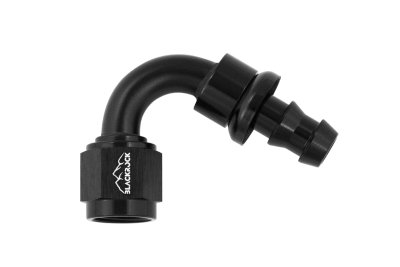 - 6 AN (6AN AN6) фитинг 120° PUSH FIT серия BLACKROCK LAB P06-120-7BK