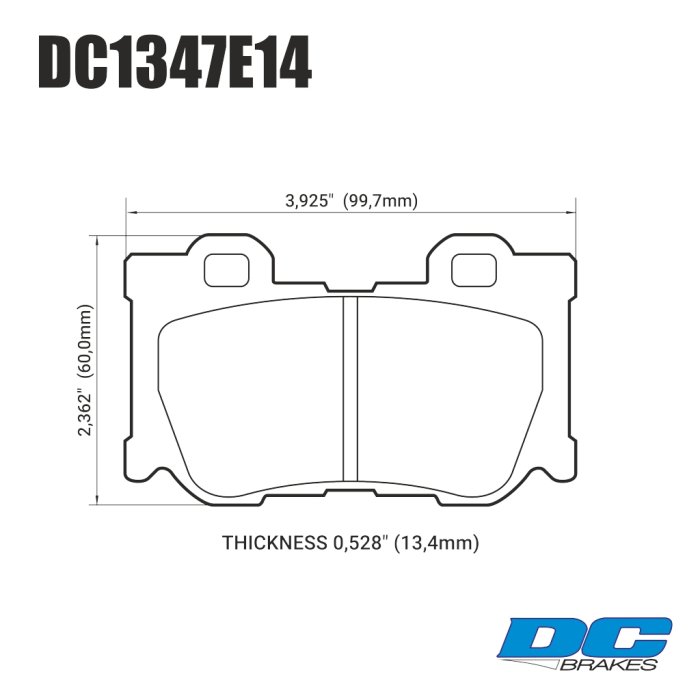 Колодки тормозные DC1347E14 DC Brakes RT.2 задние INFINITI  FX37 / FX50 / G / M / Nissan 370Z