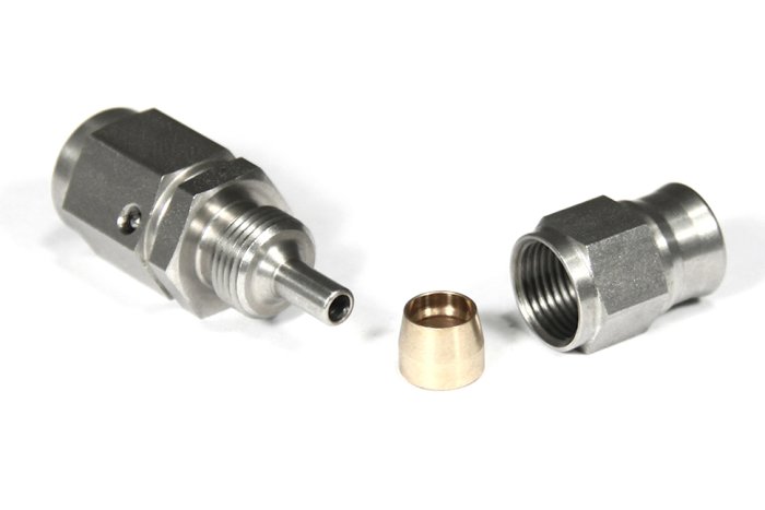 Фитинг мама M10*1,25 под прямой конус, вращающийся D-03 нерж. сталь, T03-60-M25, BLACKROCK LAB