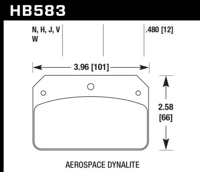 Колодки тормозные HB583F.480